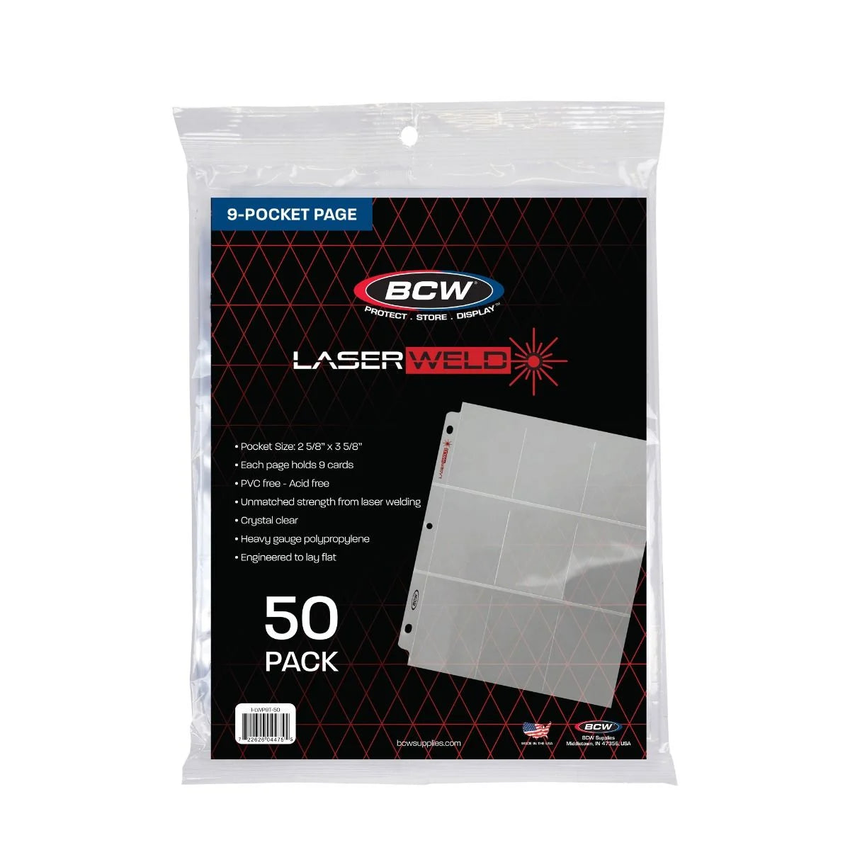 LaserWeld 9-Pocket Page - Side Load (50 CT Pack)