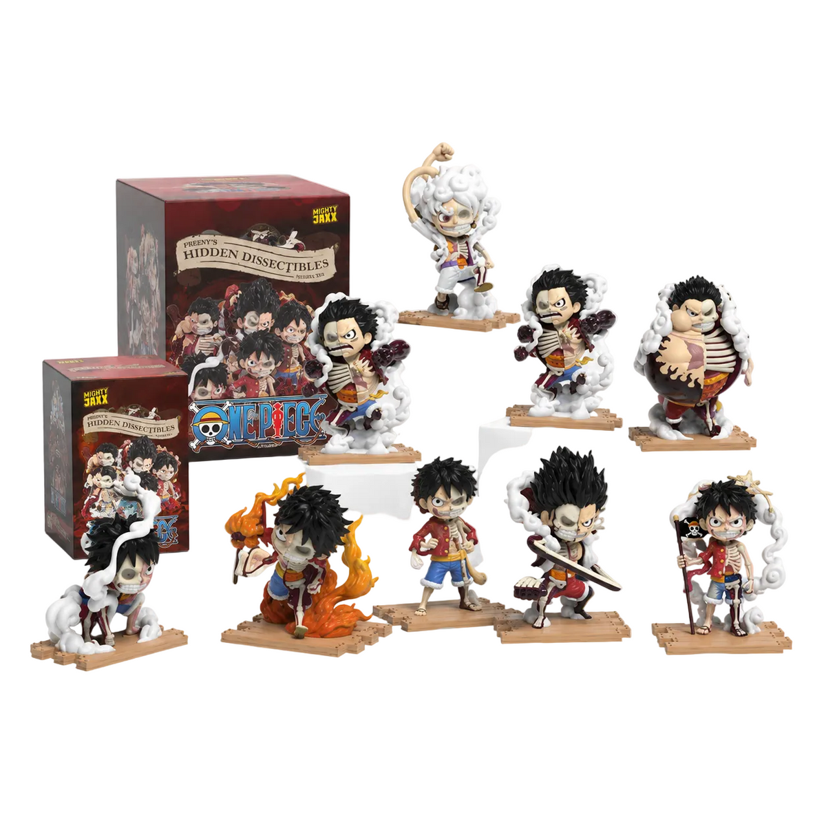 Mighty Jaxx - One Piece - Freeny's Hidden Dissection - Luffy's Gears Edition Blind Box (One Random Figure per Purchase)