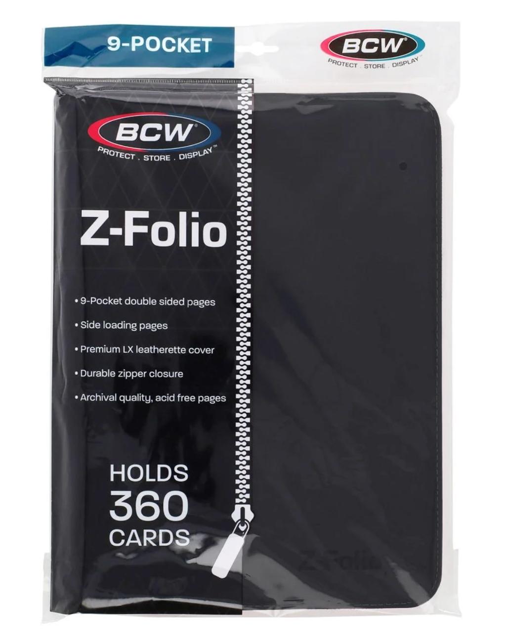 BCW Z-Folio 9-Pocket Album – Black