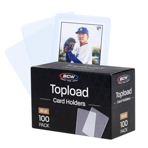 BCW 3×4 Standard Topload Card Holders – 35 PT – 100 Count