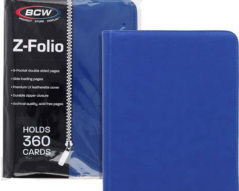BCW Z-Folio 9-Pocket Album – Blue