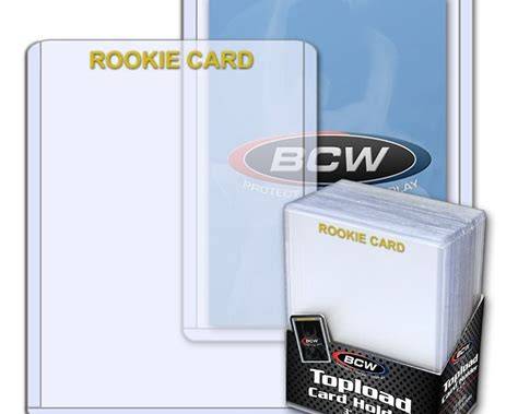 BCW 3×4 Topload Card Holder – Rookie Imprinted – Gold, 25 Count