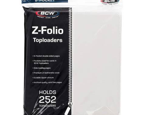 BCW Z-Folio 9-Pocket LX Album for Toploaders – White