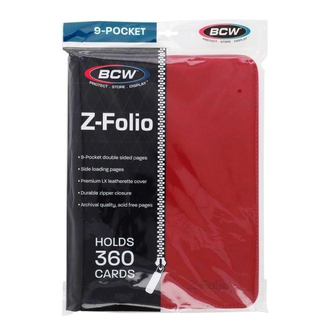 BCW Z-Folio 9-Pocket Album – Red